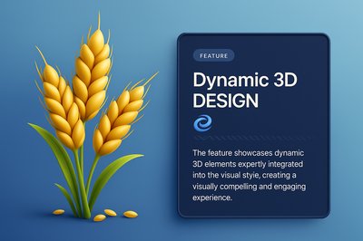 Dynamic 3D Wheat Ears Design with Integrated Features