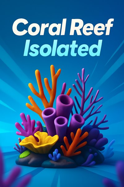 Vibrant Coral Reef Illustration with Dynamic Elements