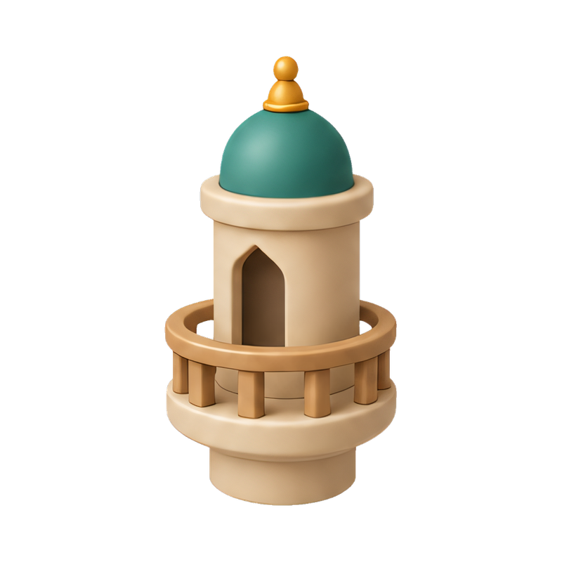 Elegant minaret tower view