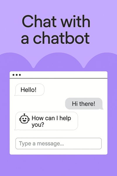 Chat Interface Mockup for Chatbot Interaction