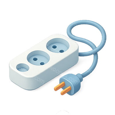 Stylized Electrical Power Strip with Plug