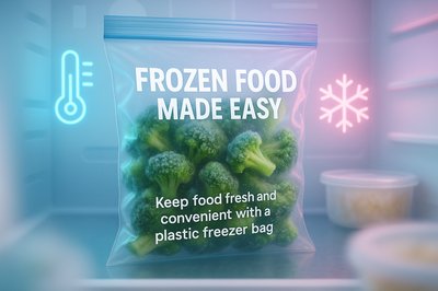 Frozen Food Storage Concept with Broccoli