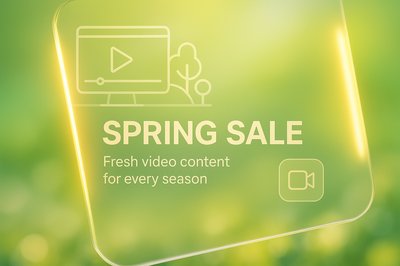 Spring Sale Promotional Graphic for Video Content