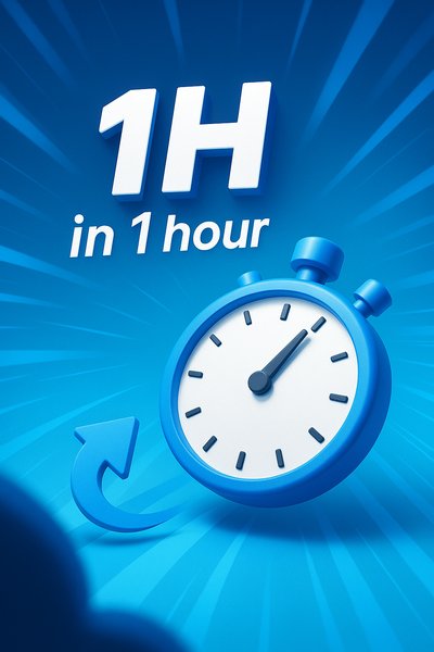 Blue Stopwatch Graphic Indicating Time Limit for Tasks