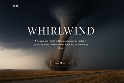 Whirlwind Illustration with Realistic Design Elements