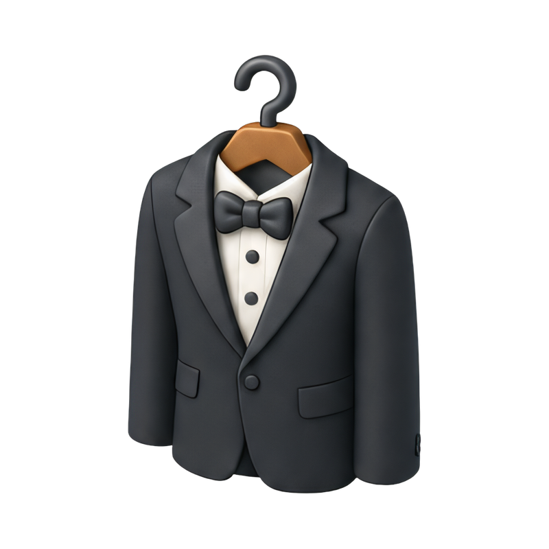 Elegant tuxedo on hanger