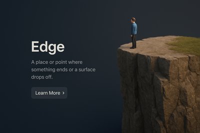Realistic 3D Scene Depicting Edge Concept
