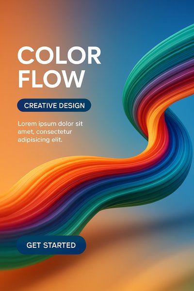 Color Flow Abstract Design for Creative Projects