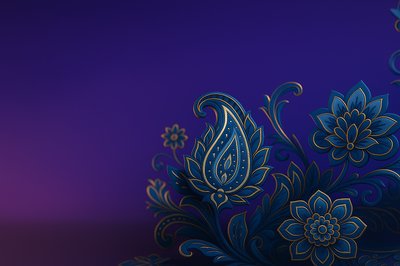 Elegant Floral Ornament with Gradient Background