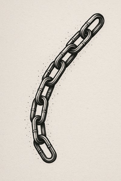 Illustration of a Chain on Textured Background