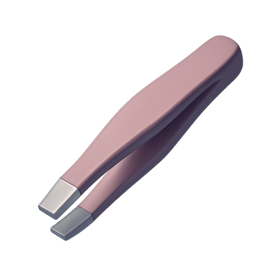 Isometric 3D Icon of Tweezers for Eyebrows