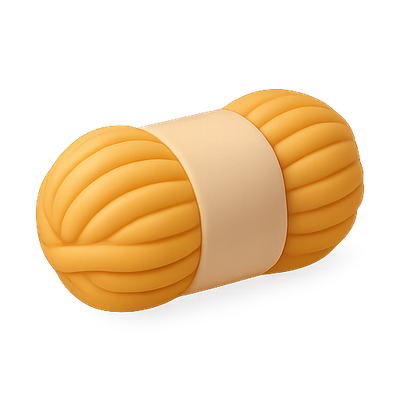 Realistic Yarn Ball Mockup with Soft Texture