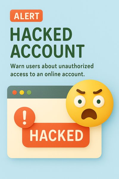 Alert Graphic for Hacked Account Notification