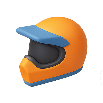 Stylized Racing Helmet in Vibrant Colors