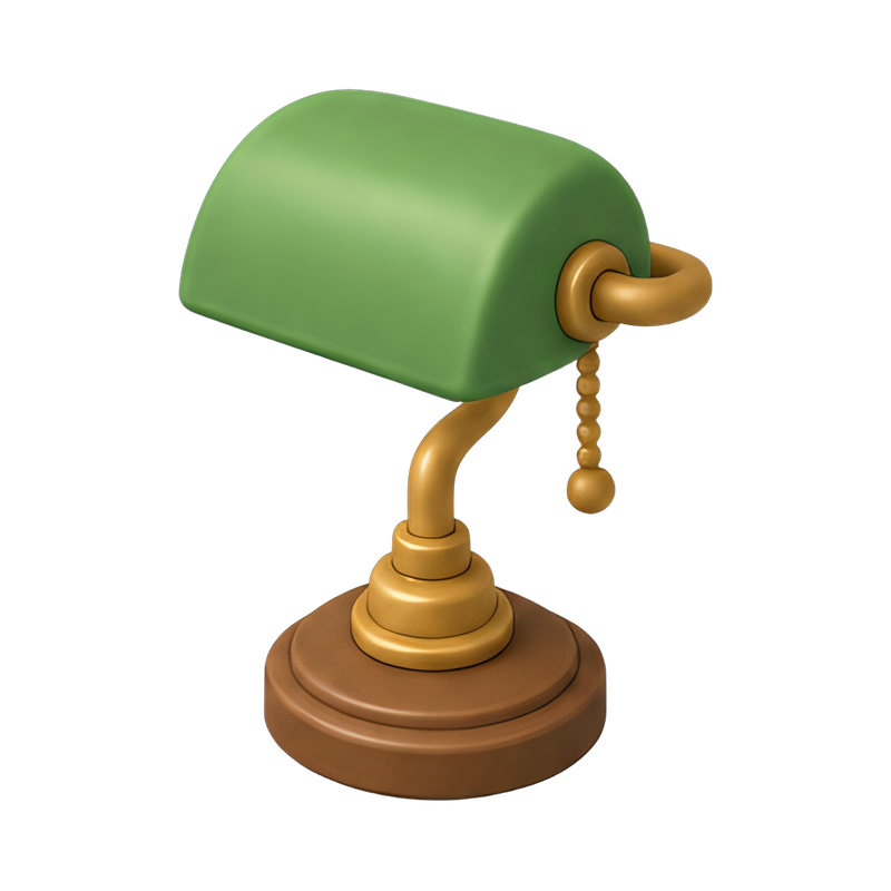 green banker desk lamp