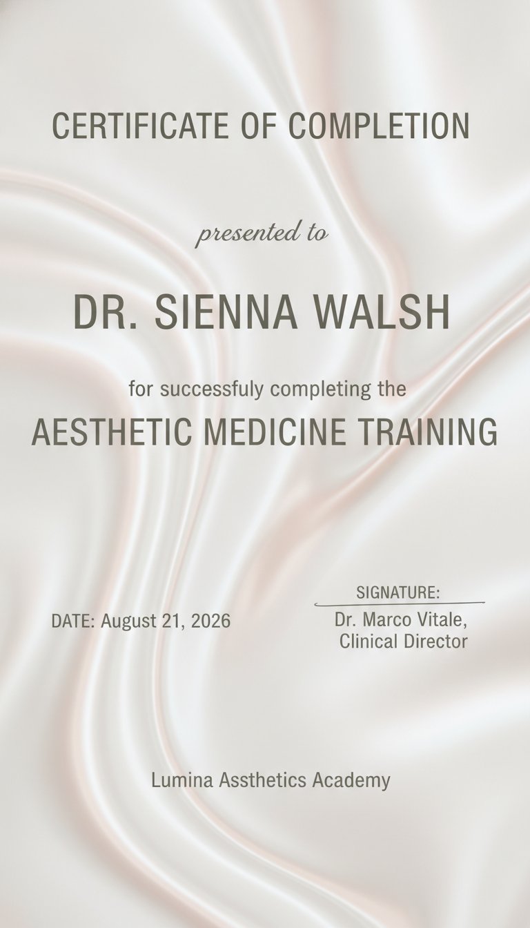 Elegant certificate of completion