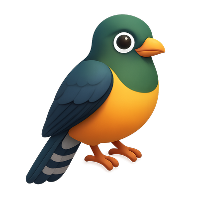 Colorful Cartoon Bird Illustration