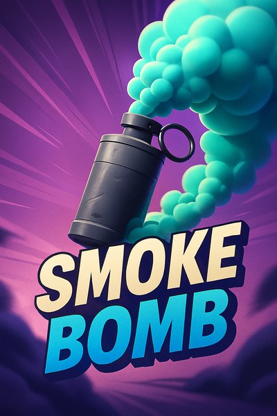 Dynamic Smoke Bomb Explosion with Bold Design Elements