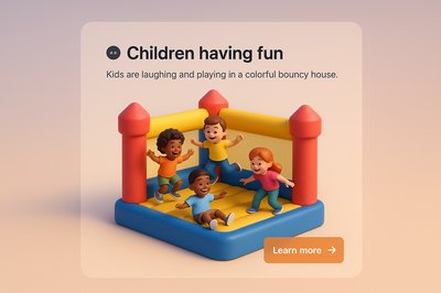 Children Enjoying Playtime in a Bouncy House
