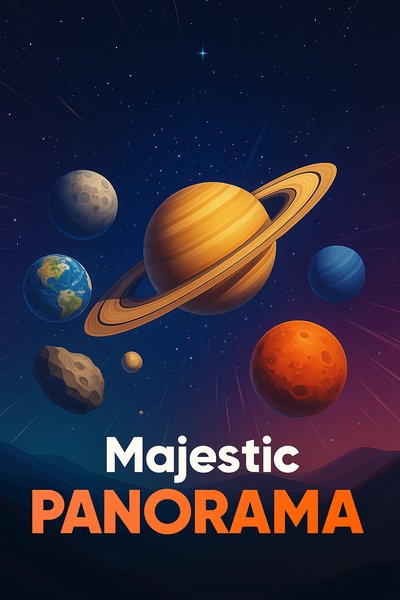 Stunning Solar System Panorama with Vibrant Planets