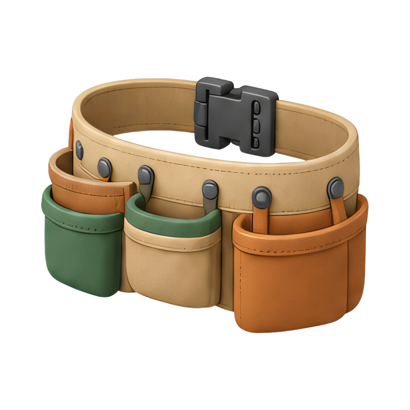 Durable canvas tool belt
