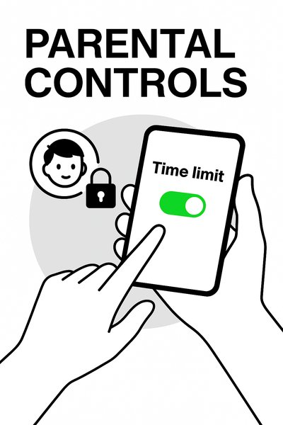 Illustration of Parental Controls Feature on a Mobile Device