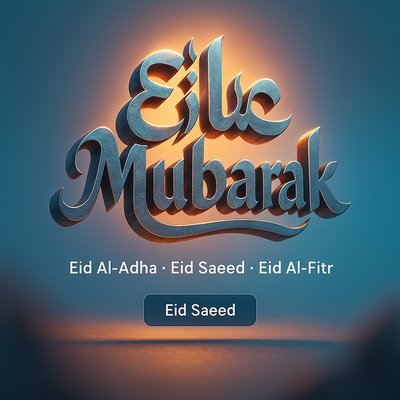 Elegant Arabic Calligraphy for Eid Celebrations
