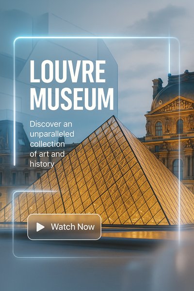 Promotional Graphic for Louvre Museum Visit