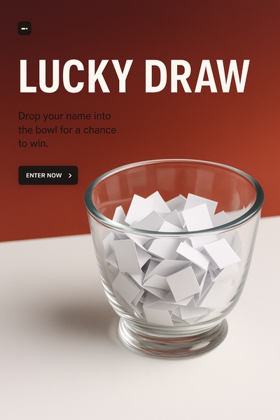Stylish Lucky Draw Bowl for Contest Participation