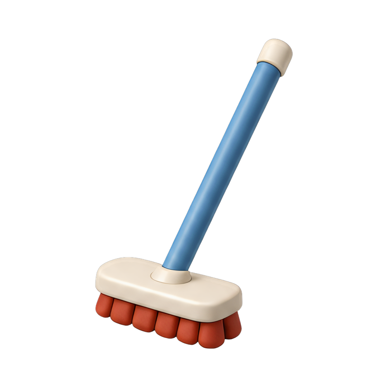 professional curling broom on ice