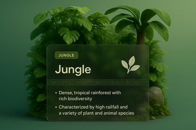 3D Jungle Illustration with Informative Elements