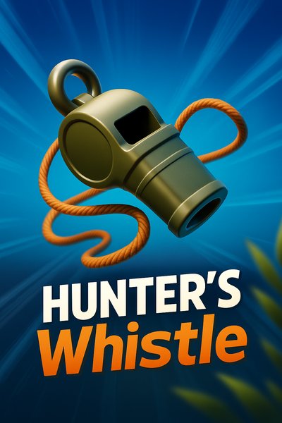 Dynamic Hunter's Whistle Illustration with Bold Design
