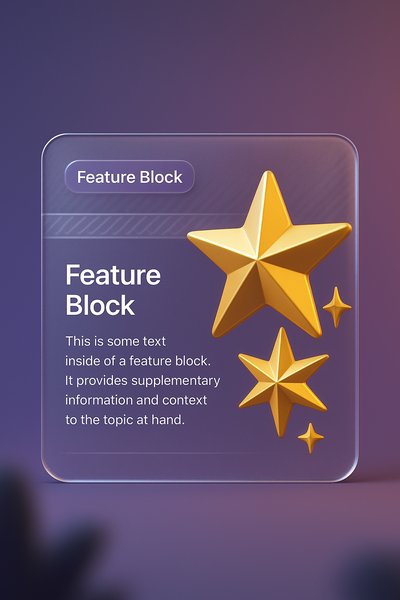 3D Golden Christmas Stars Illustration with Feature Block