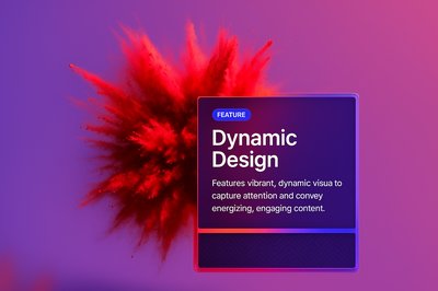 Dynamic Design Concept with Vibrant Visuals and Engaging Content