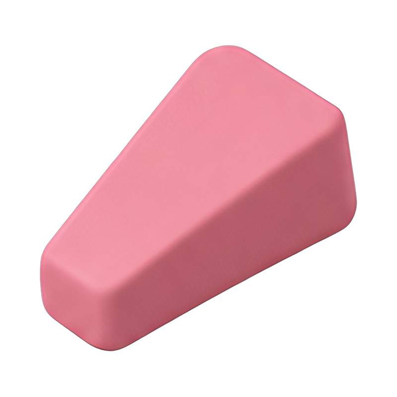 pink wedge eraser on desk