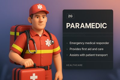 3D Paramedic Illustration for Healthcare Web Design
