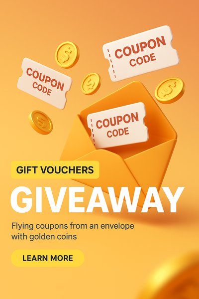 Vibrant Giveaway Promotion Graphic for Coupons
