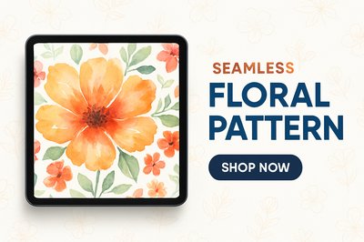 Vibrant Floral Digital Design with Modern Typography