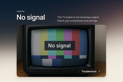 Stylish No Signal Web Design Concept
