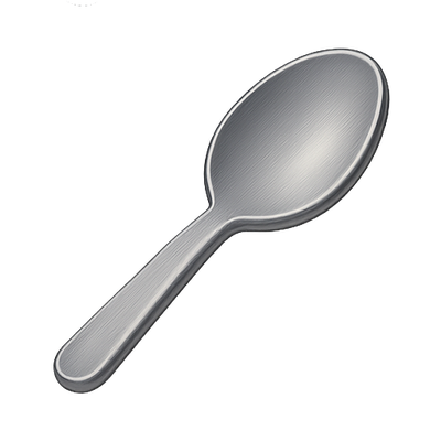 Realistic Stainless Steel Spoon Illustration