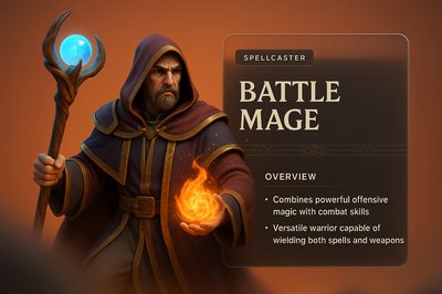 Enchanting 3D Illustration of a Battle Mage
