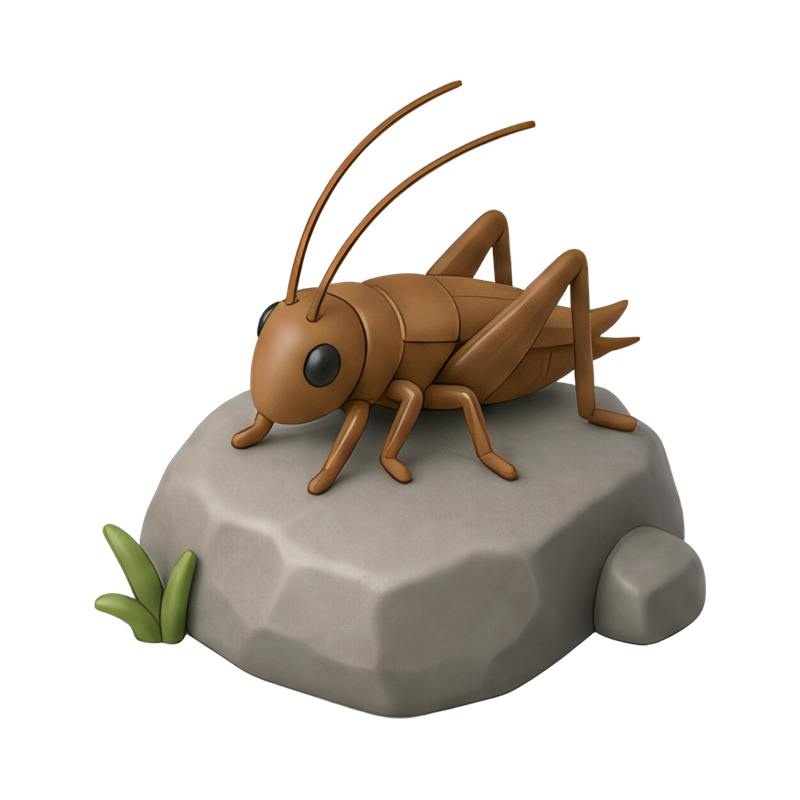 cricket on a stone surface