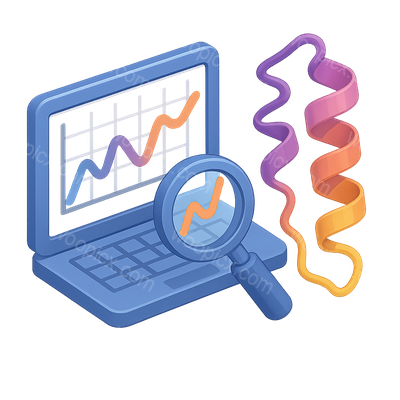 Stylized 3D Protein Structure with Graph Icon