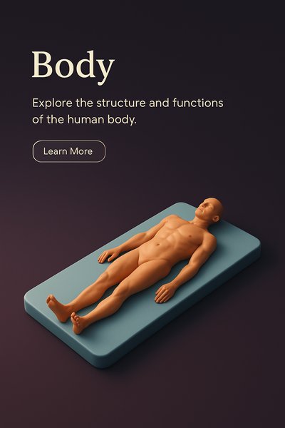 Realistic 3D Body Illustration with Engaging Text Design