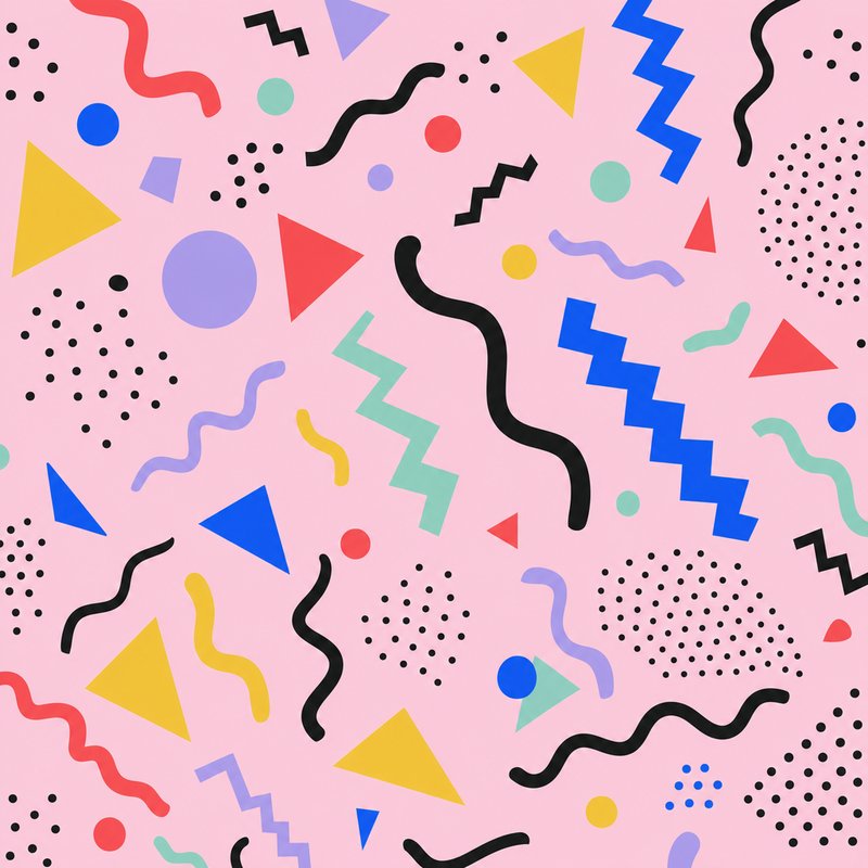Memphis style confetti design