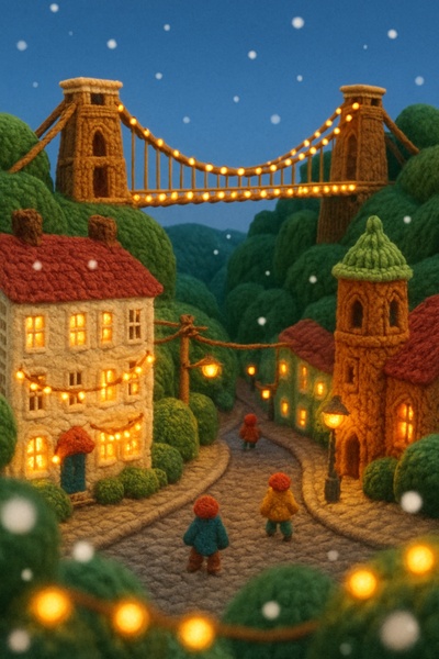 Whimsical Winter Scene in Clifton, Bristol