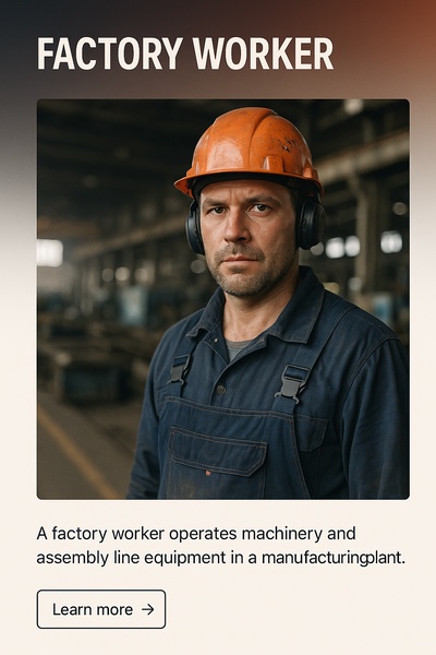 Stylish Factory Worker in Industrial Setting