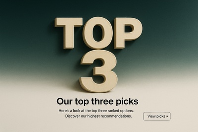 Stylish Web Design Featuring 'TOP 3' Recommendations