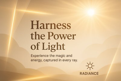 Elegant Promotional Graphic Emphasizing Light and Energy