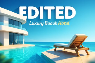 Luxury Beach Hotel with Pool Overlooking the Sea